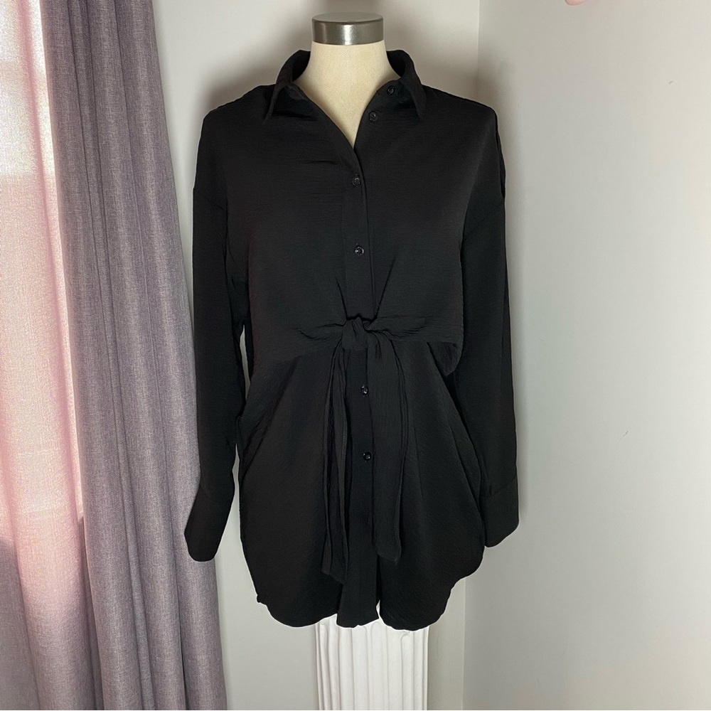 ❌SOLD❌ Weekenders MAX COCOS Black Button-Down Dress